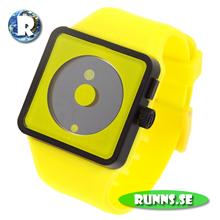 Bild Armbandsur Silicon - Dots (gul/svart)