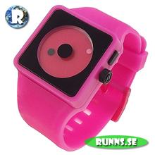 Bild Armbandsur Silicon - Dots (rosa/svart)