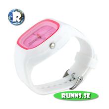 Bild Armbandsur Silikon - Gummiretro (rosa/vit)