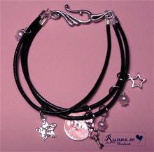 Bild Berlockarmband Budskapstag - Läderrem