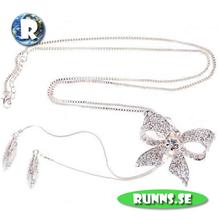 Bild Halsband - Rosett med kristaller