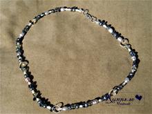 Bild Halsband - svart/vitt/grått