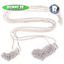 Bild Halsband - Två hjärtan med kristaller