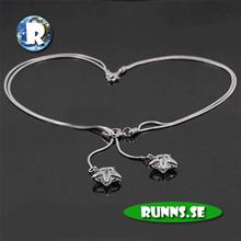 Bild Halsband silver - Två stjärnor