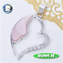 Bild Halsbands hänge - Hjärta (rosa)