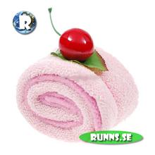 Bild Handduk - Jordgubbsrulltårta