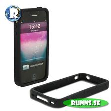 Bild iPhone 4 - Bumper skydd i silicon + skärmskydd + stylus (svart)