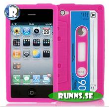 Bild iPhone 4 - Retroskal Kassettband (rosa)