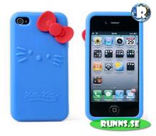 Bild iPhone 4 - Siliconfodral Hello Kitty (röd/blåt)
