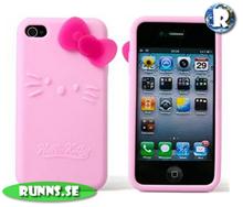 Bild iPhone 4 - Siliconfodral Hello Kitty (röd/rosa)