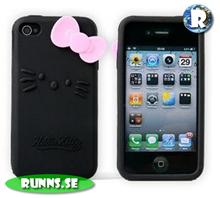 Bild iPhone 4 - Siliconfodral Hello Kitty (rosa/svart)