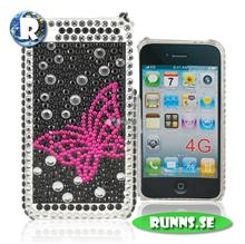 Bild iPhone 4G skal - Fjäril (rosa)