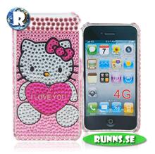 Bild iPhone 4G skal - Hello Kitty (hjärta)