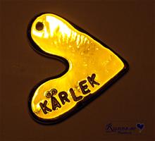 Bild Namnsmycke - Hjärta guld (27mm)