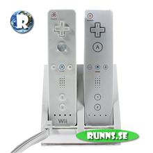 Bild Nintendo Wii - laddstation till Wiimote med två batterier (vit)