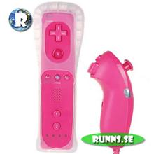 Bild Nintendo Wii - Wiimote med siliconfodral och nunchuk (rosa)