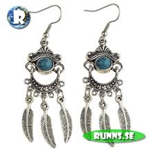 Bild Örhänge - Fjädrar (blå)