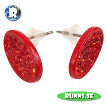 Bild Örhänge - Oval (röd)