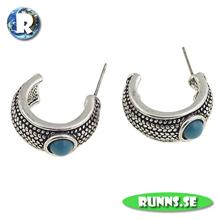 Bild Örhänge - Ring (turkos)