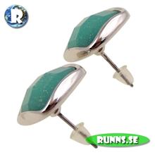 Bild Örhänge -Fyrkant (havsgrön)