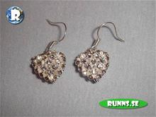 Bild Örhänge silver - kristallhjärtan