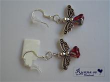 Bild Örhängen - Ängel (röd)