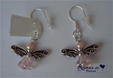 Bild Örhängen - Ängel (rosa)