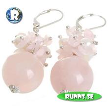 Bild Örhängen - Stenar och Pärlor (Rosa)