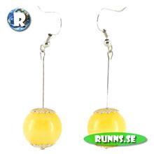 Bild Örhängen tibetsilver- Kula (gul)