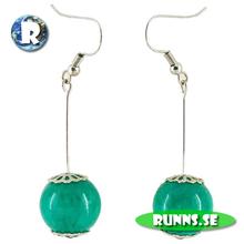 Bild Örhängen tibetsilver- Kula (havsgrön)