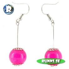 Bild Örhängen tibetsilver- Kula (rosa)