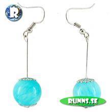 Bild Örhängen tibetsilver- Kula (turkos)