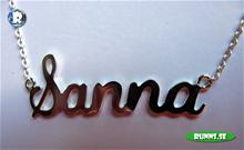 Bild Personligt Namnhalsband - Sanna font 2 (925 silver)