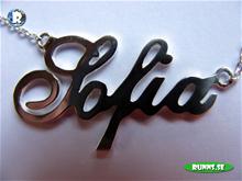 Bild Personligt Namnhalsband - Sofia font 4 (925 silver)