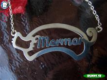 Bild Personligt Namnhalsband med valfri ram - Mormor  (925 silver)