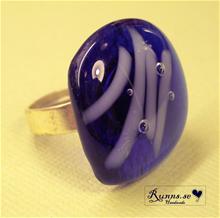 Bild Ring fusing - Blå med vita streck