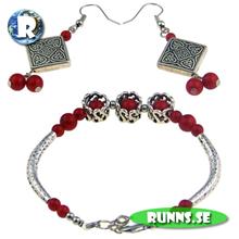Bild Smyckeskit- Armband och Örhänge (röda)