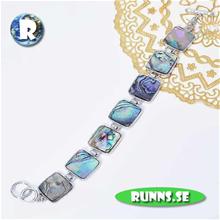 Bild Snäckskals armband - Fyrkant