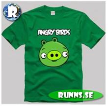 Bild T-Shirt - iPad/iPhone Angry Birds pig (grön)