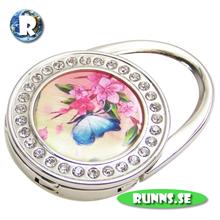 Bild Väskhängare / Väskkrok - Fjäril på blomma