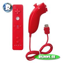 Bild Wii - Wiimote handkontroll + Nunchuk (röda)