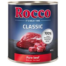Bild Rocco Classic 12 x 800 g hundfoder - Rent nötkött