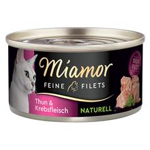Bild Ekonomipack: Miamor Fine Filets Naturelle 24 x 80 g - Tonfisk & krabbkött