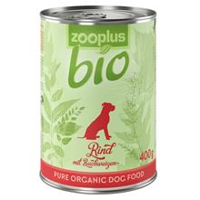 Bild Ekonomipack: zooplus Bio 24 x 400 g - Eko-nötkött med eko-äpple (glutenfritt)