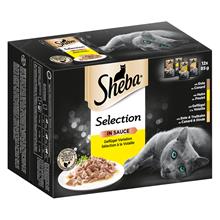 Bild Ekonomipack: 48 x 85 g Sheba portionspåsar - Selection in Sauce Fjäderfä