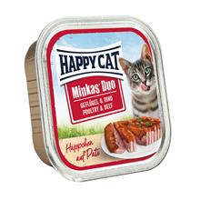 Bild Ekonomipack: Happy Cat Duo - Bitar med paté 48 x 100 g - Fjäderfä & nötkött