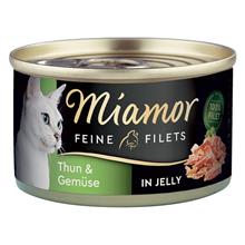 Bild Ekonomipack: Miamor Fine Filets 24 x 100 g - Ljus tonfisk & grönsaker i gelé