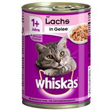 Bild Ekonomipack: Whiskas 1+ burkar 24 x 400 g - 1+ Lax i gelé
