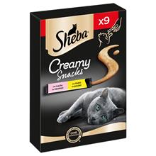 Bild Sheba Creamy Snacks 4 / 9 x 12 g - Kyckling  + Lax 9 x 12 g