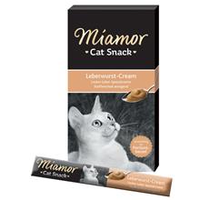 Bild Miamor Cat Snack Liver Paté Cream - Ekonomipack: 66 x 15 g